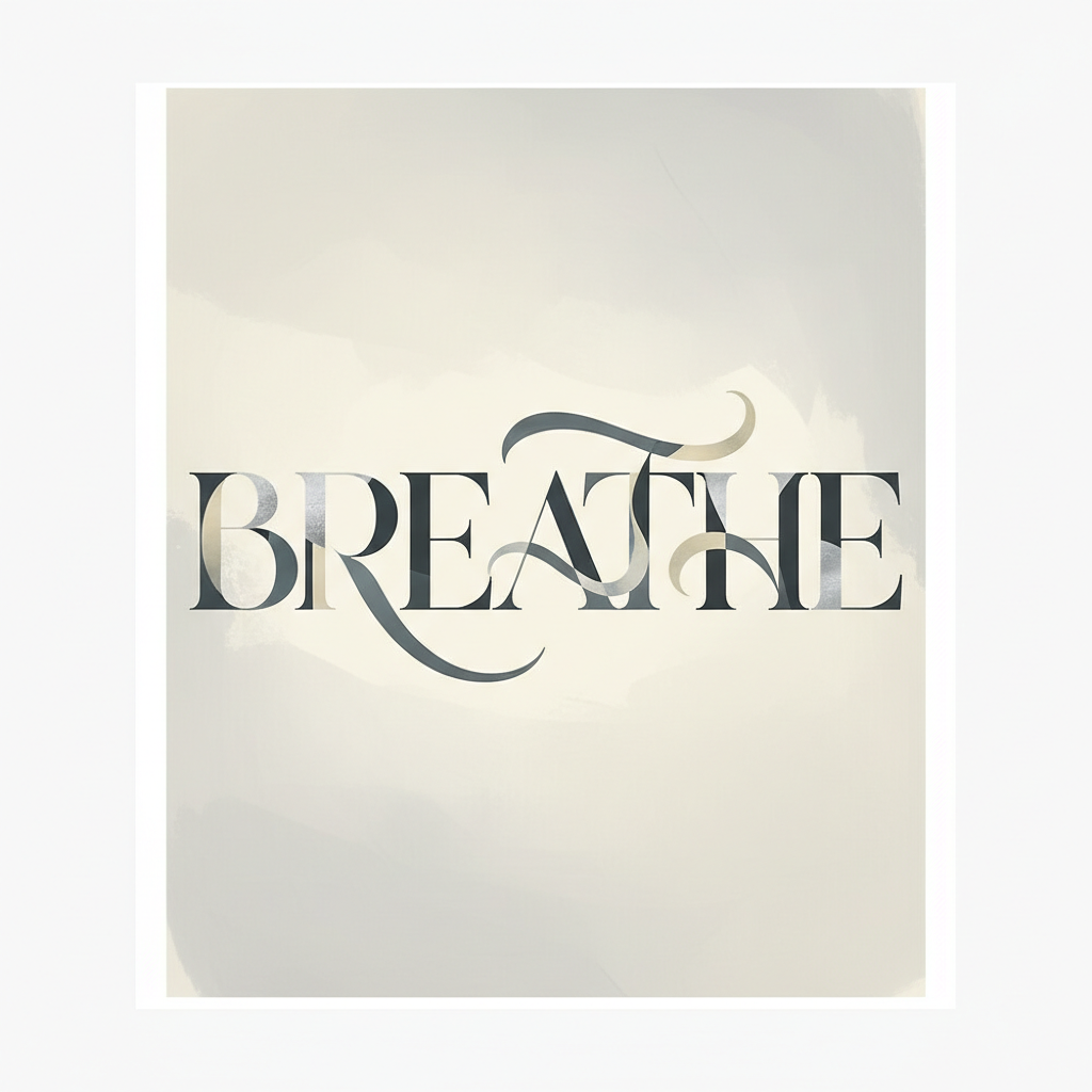 Serene Typographic Meditation