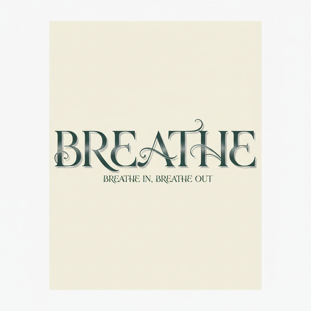 Serene Typographic Reflection