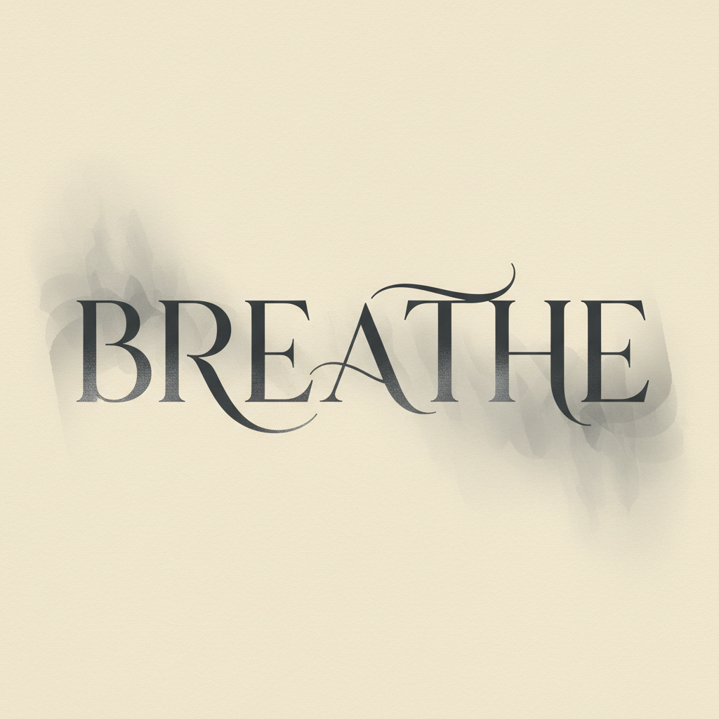 Serene Typographic Reflection