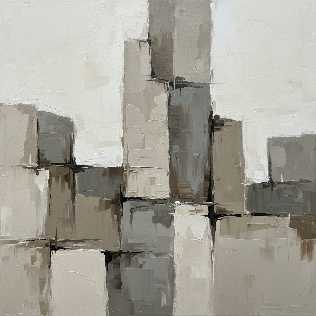 Soft Architecture — Neutral Abstract Geometric Art