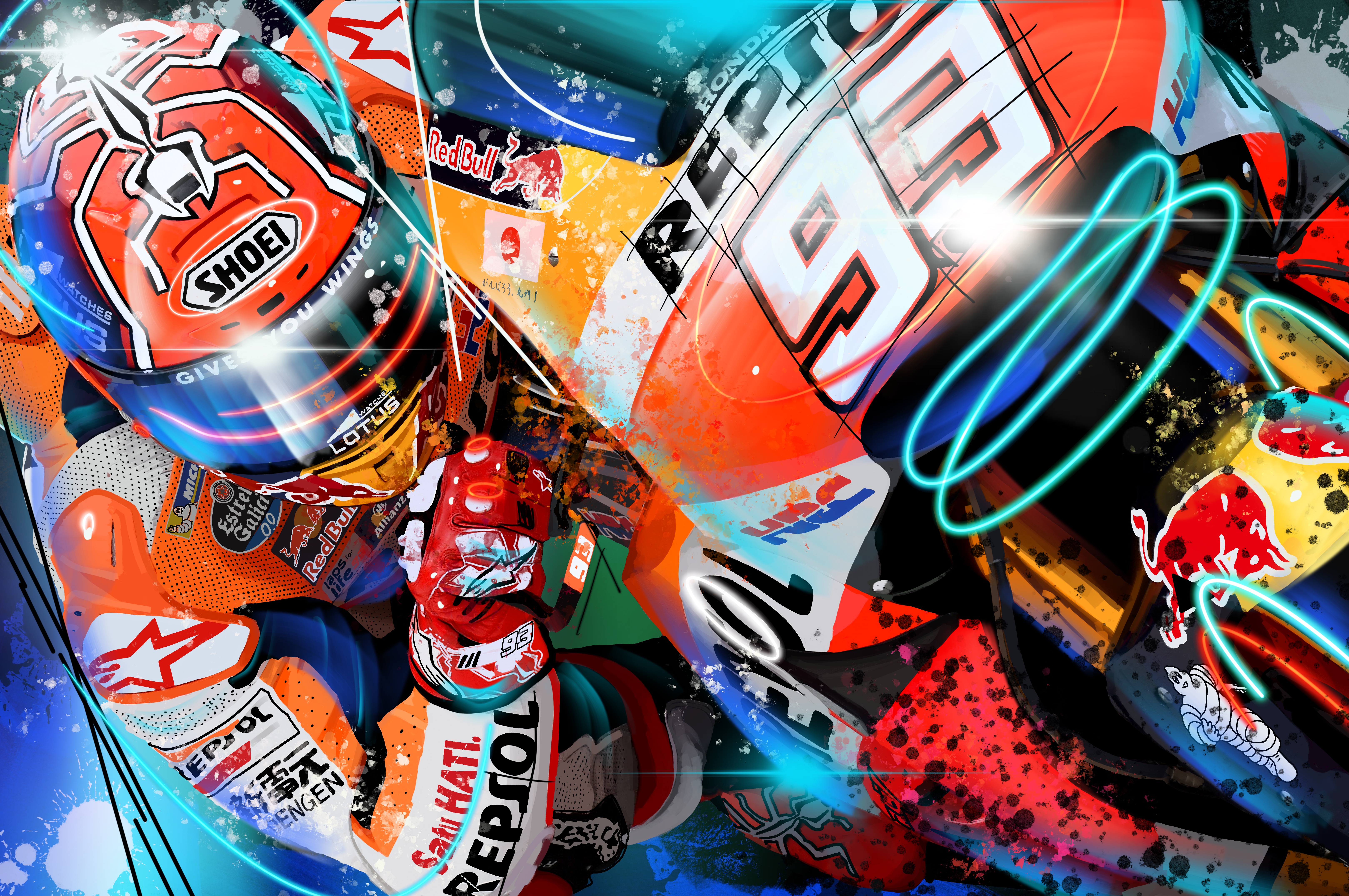 Speed Rider Abstract