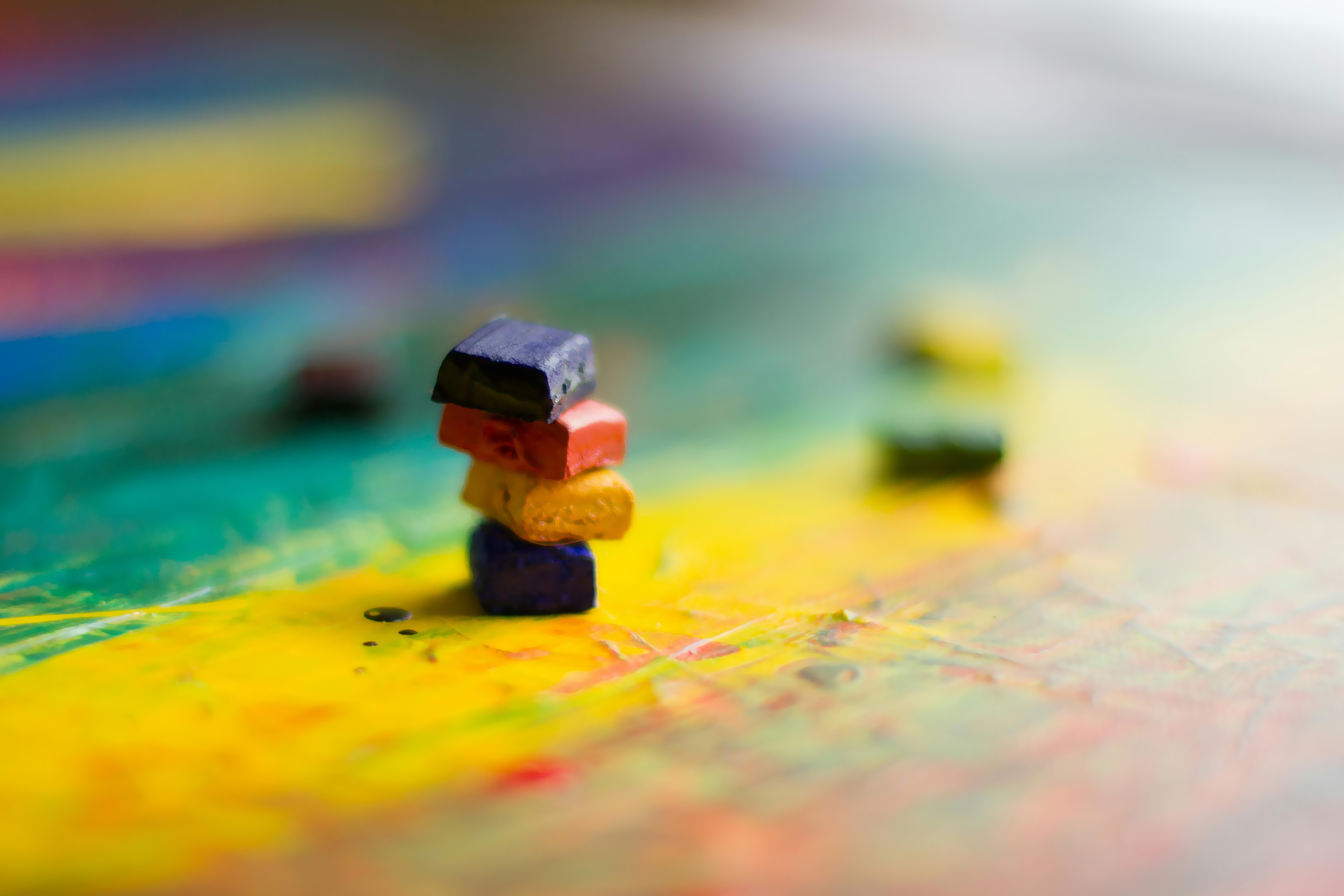 Stacked Hues Still Life