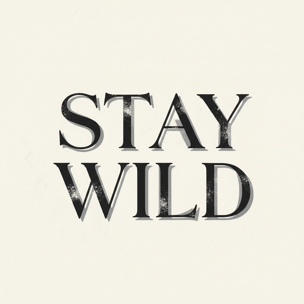 Stay Wild, Typographic