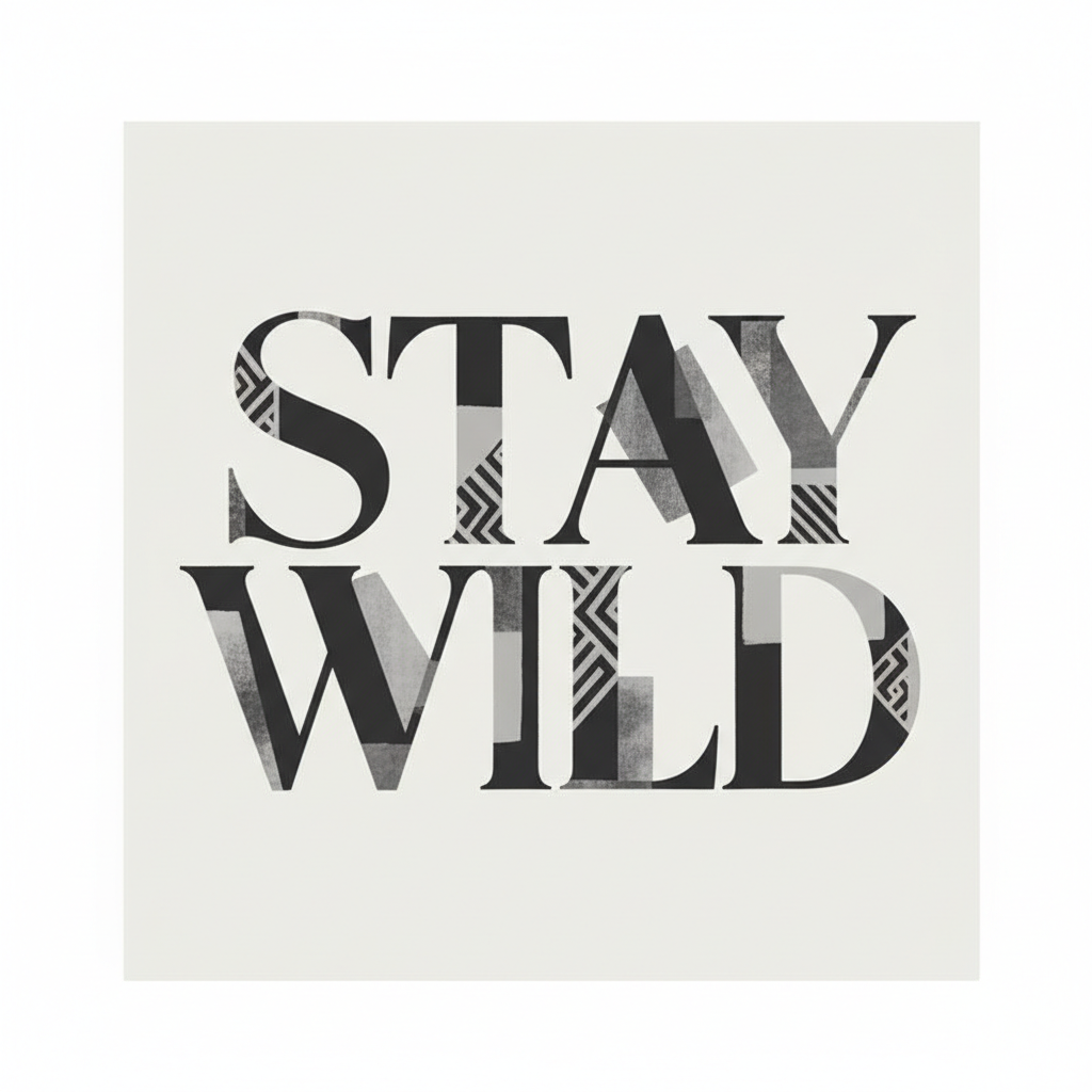 Stay Wild Typographic