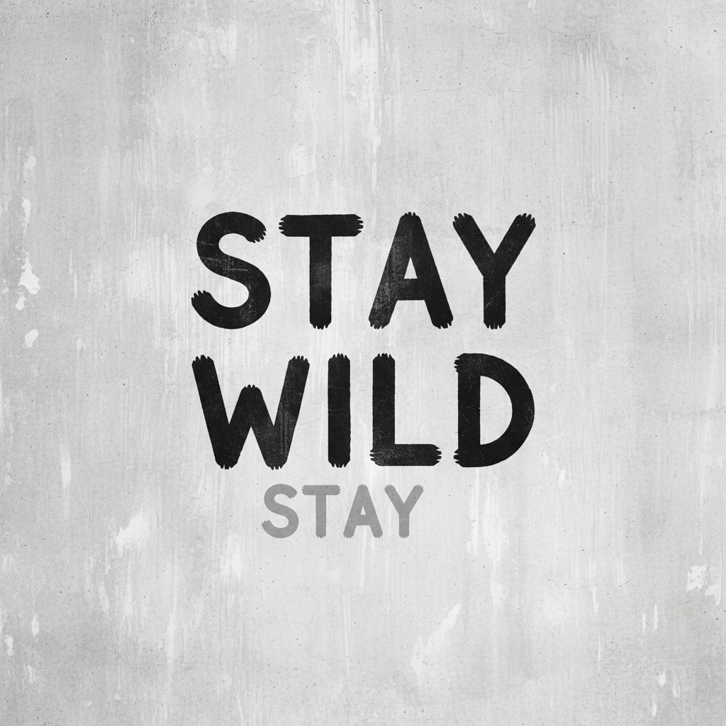 Stay Wild Typographic