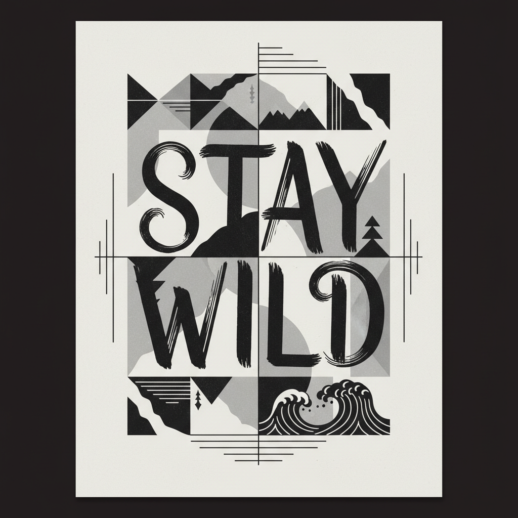 Stay Wild Typographic