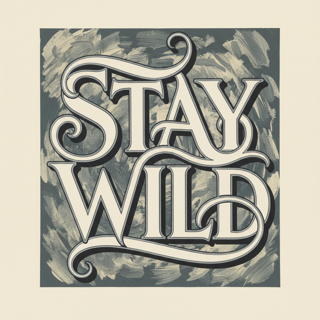 Stay Wild Typographic Print