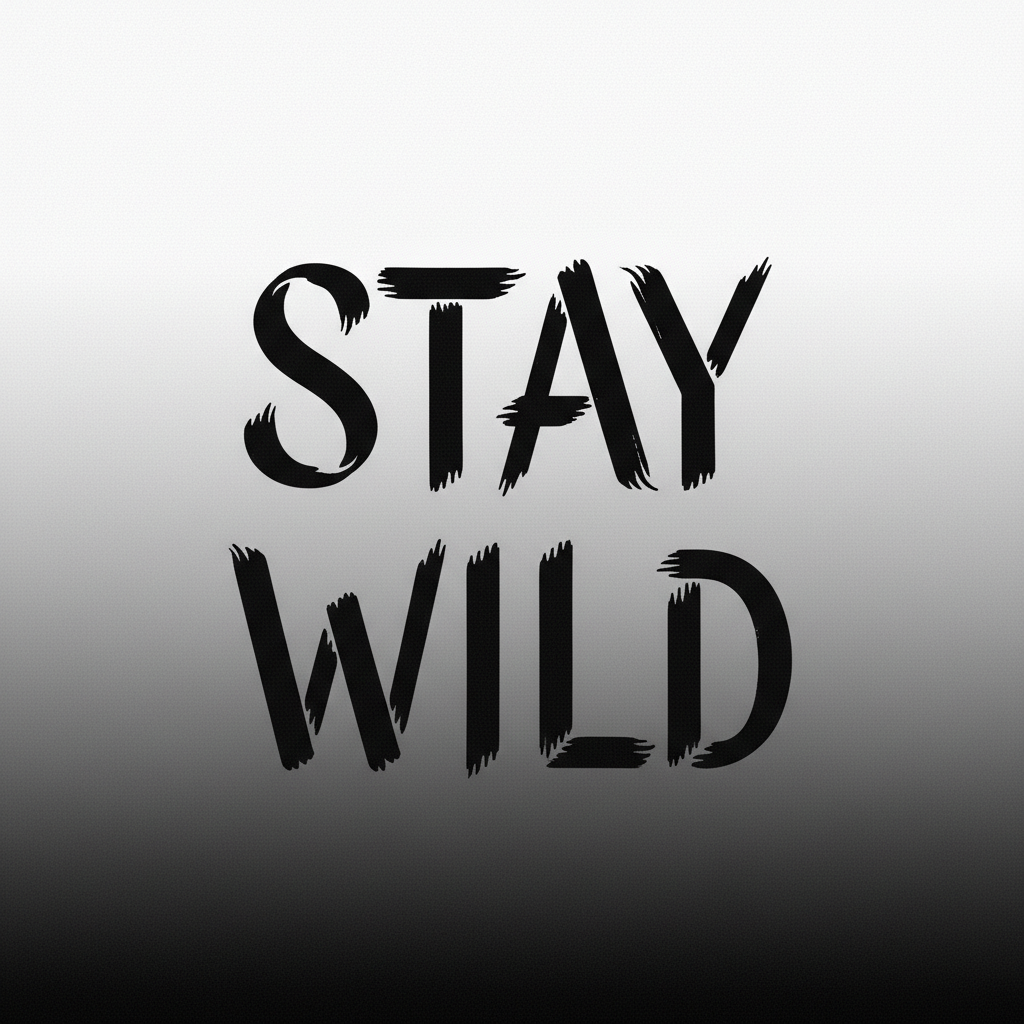 Stay Wild Typographic Print