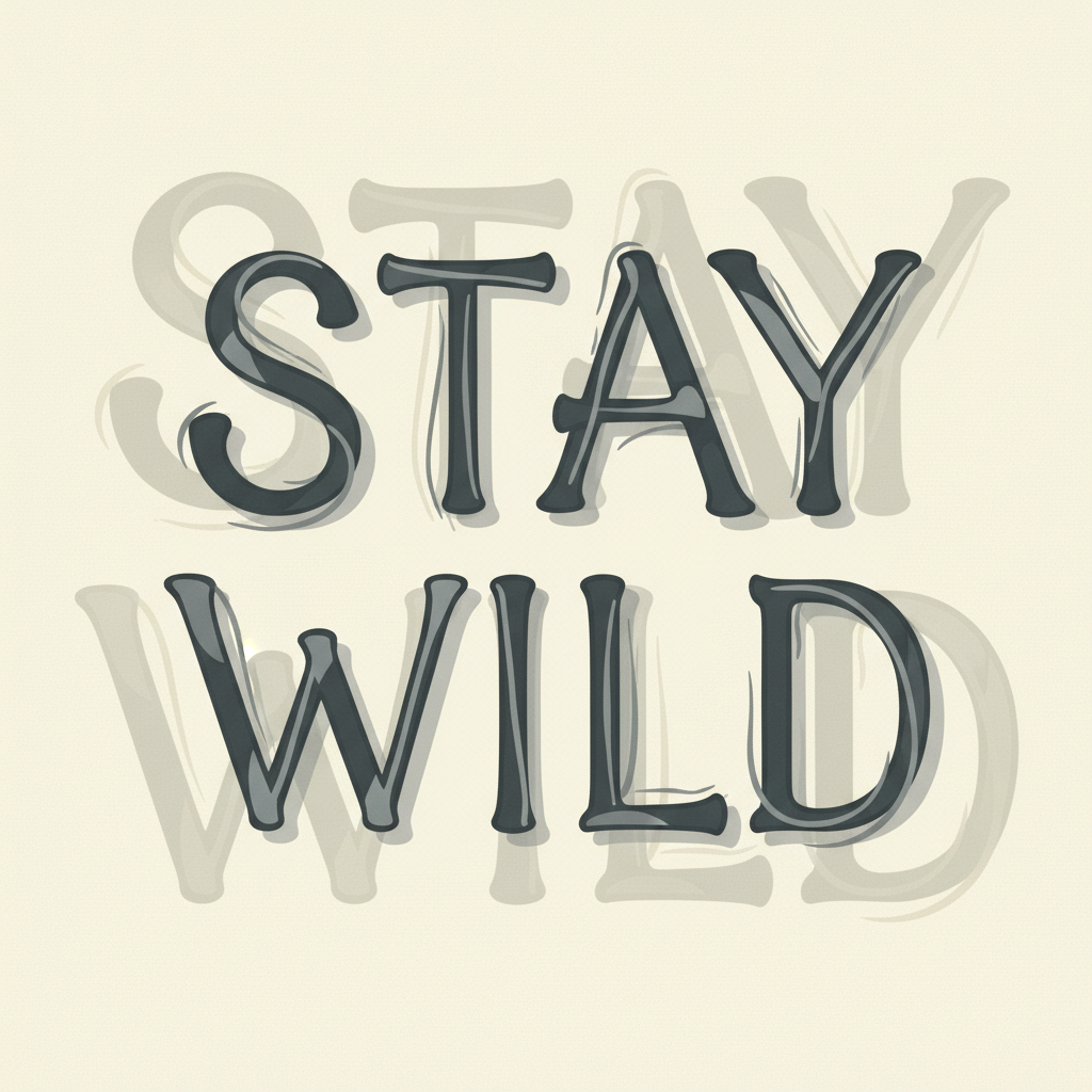 Stay Wild Typographic Print