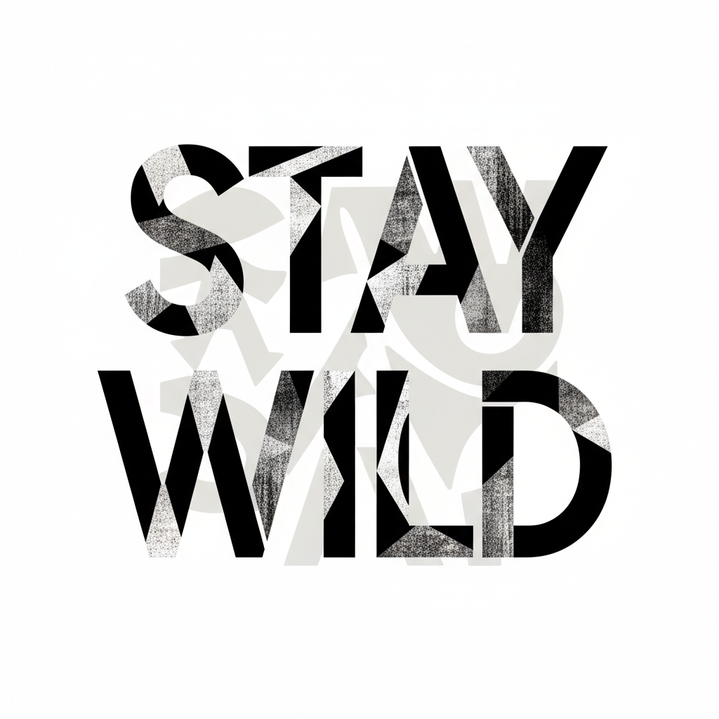 Stay Wild Typographic Print