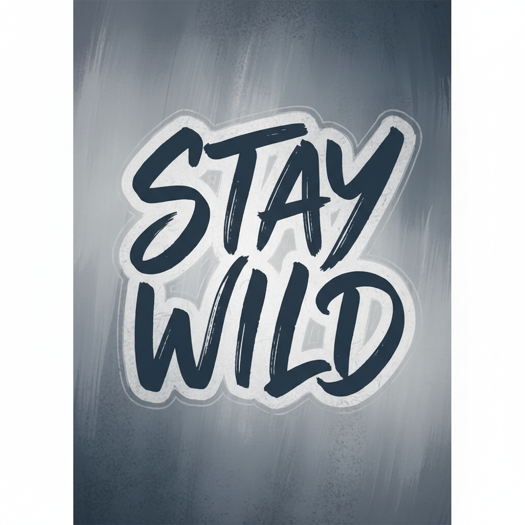 Stay Wild, Typography Print