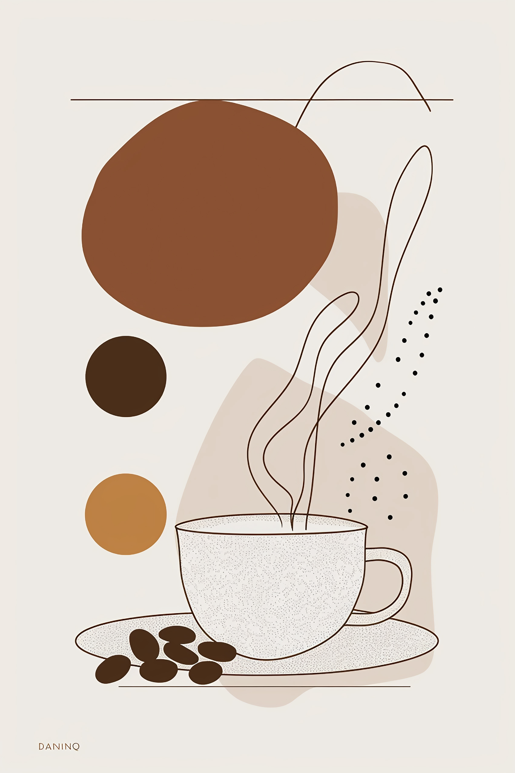 Steaming Coffee Abstract