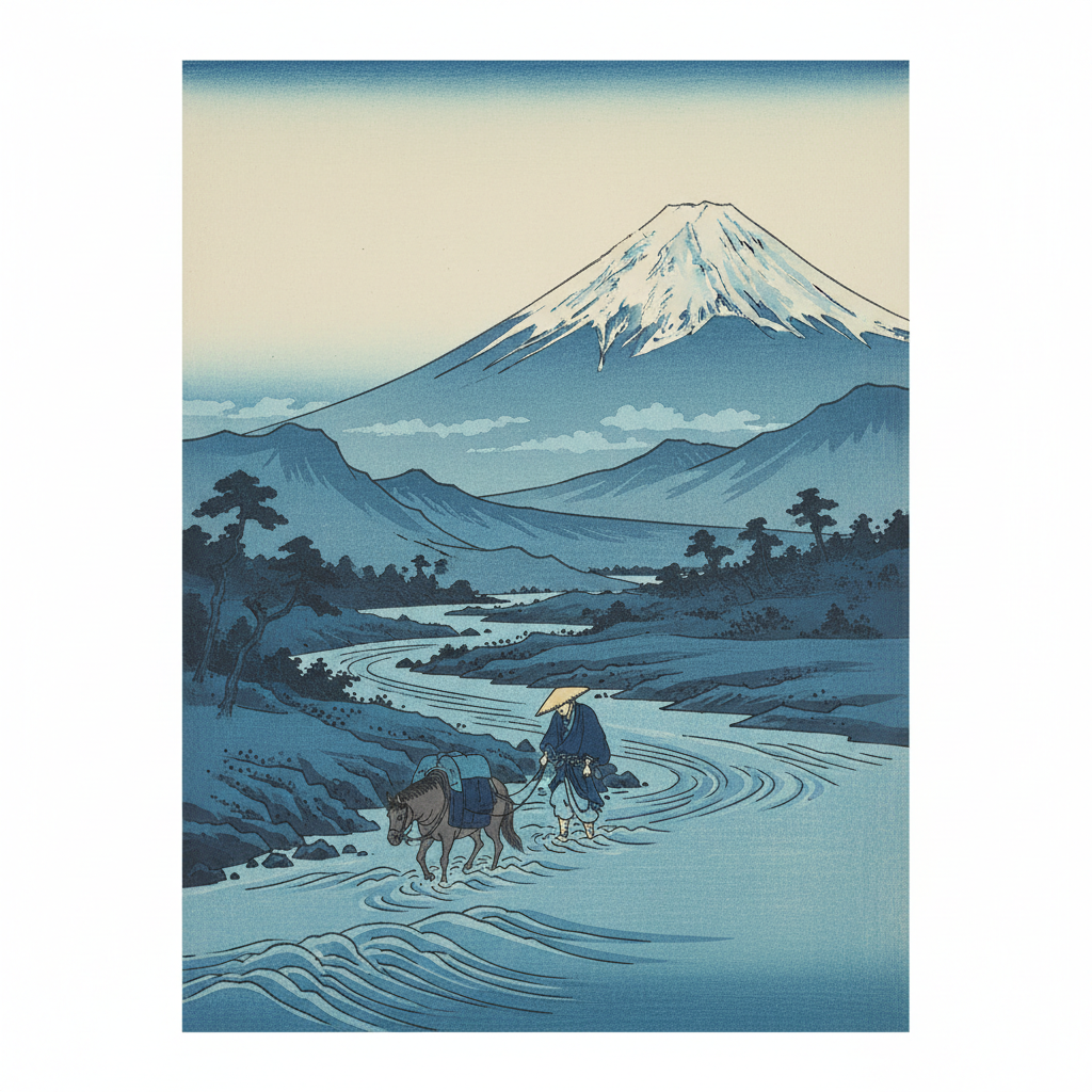 Tama River in Musashi Province — Katsushika Hokusai