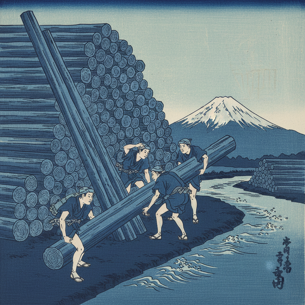 Tatekawa in Honjō — Katsushika Hokusai