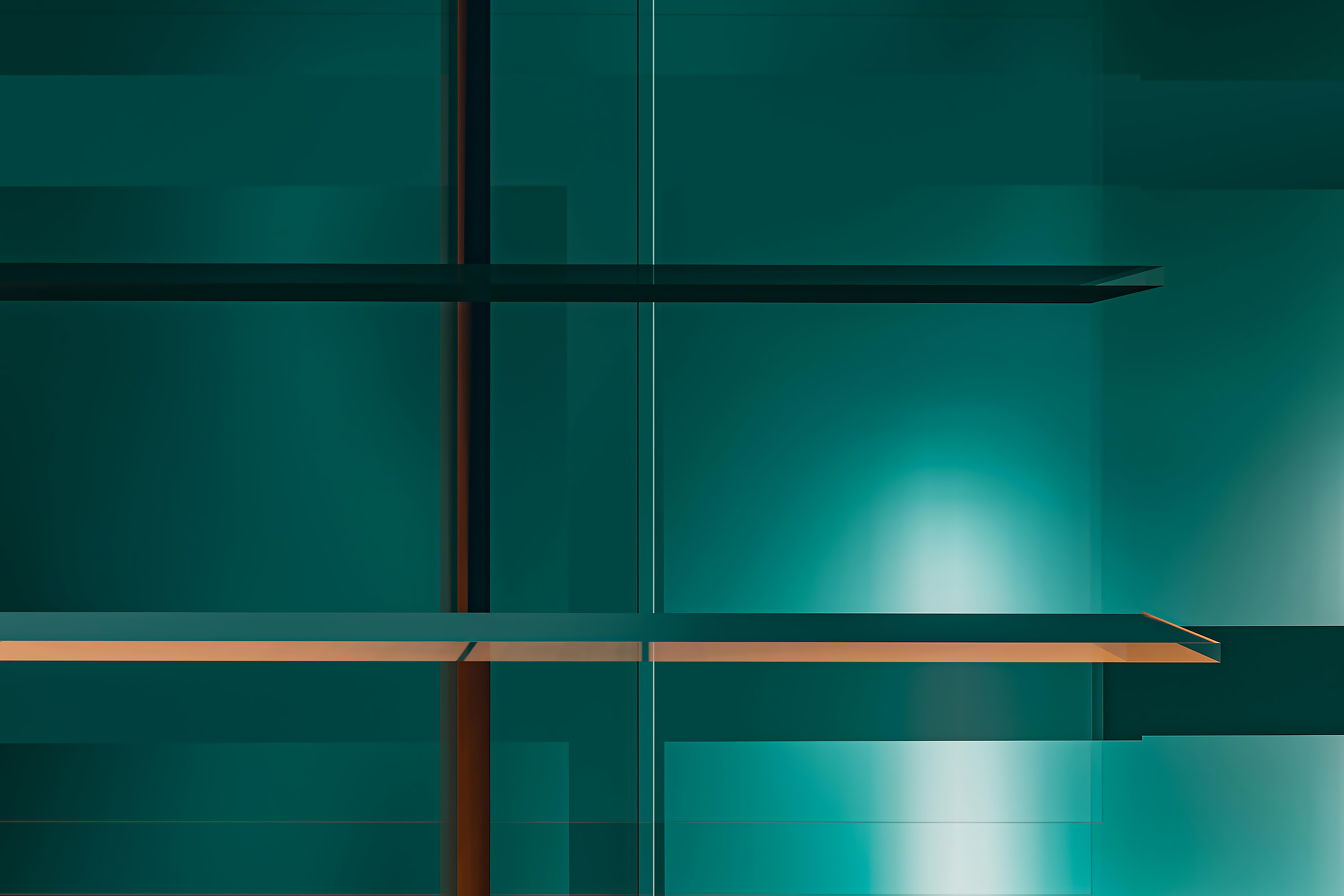 Teal and Copper Geometry