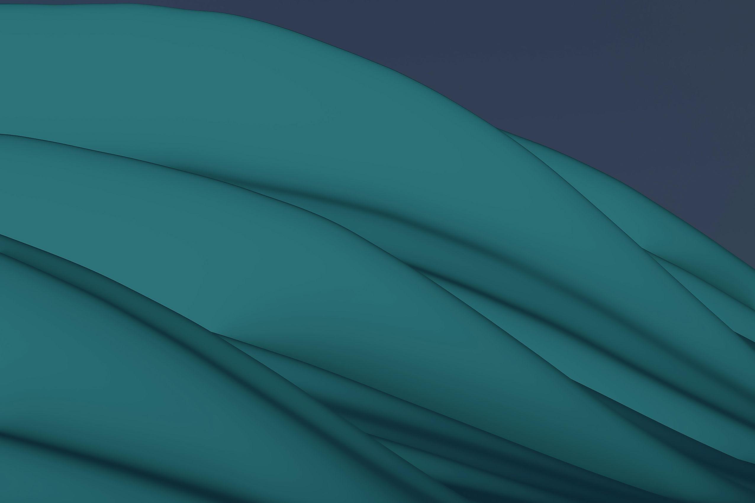 Teal Fabric Waves
