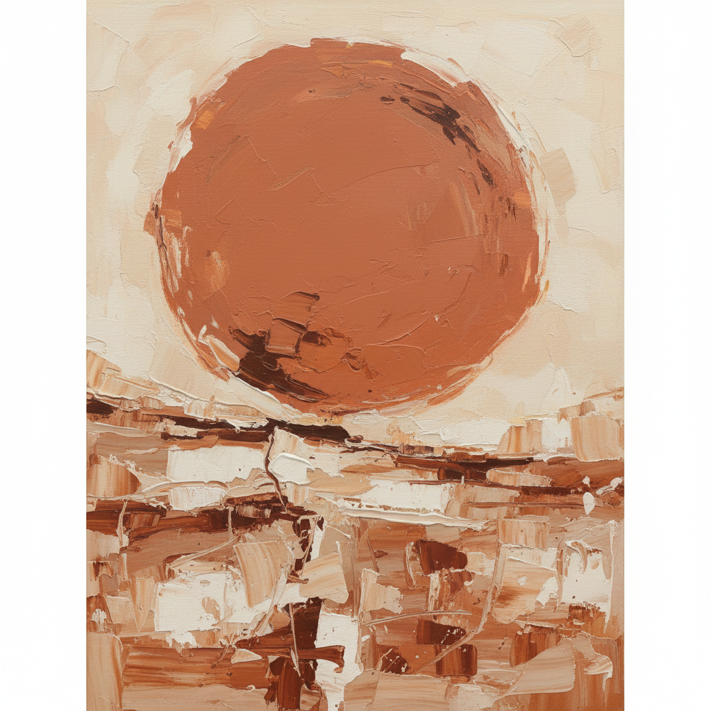 Terracotta Sun — Earth Tone Abstract Wall Art