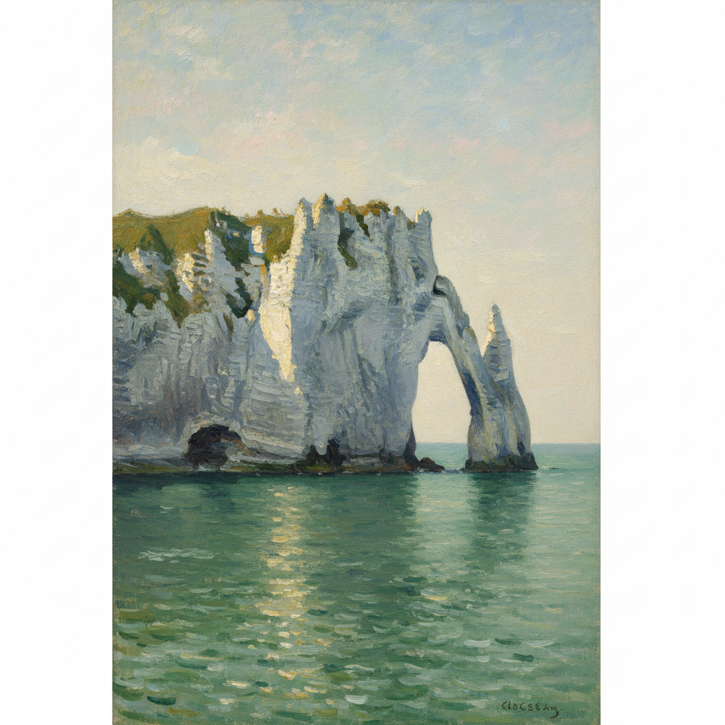 The Cliff at Étretat — Claude Monet