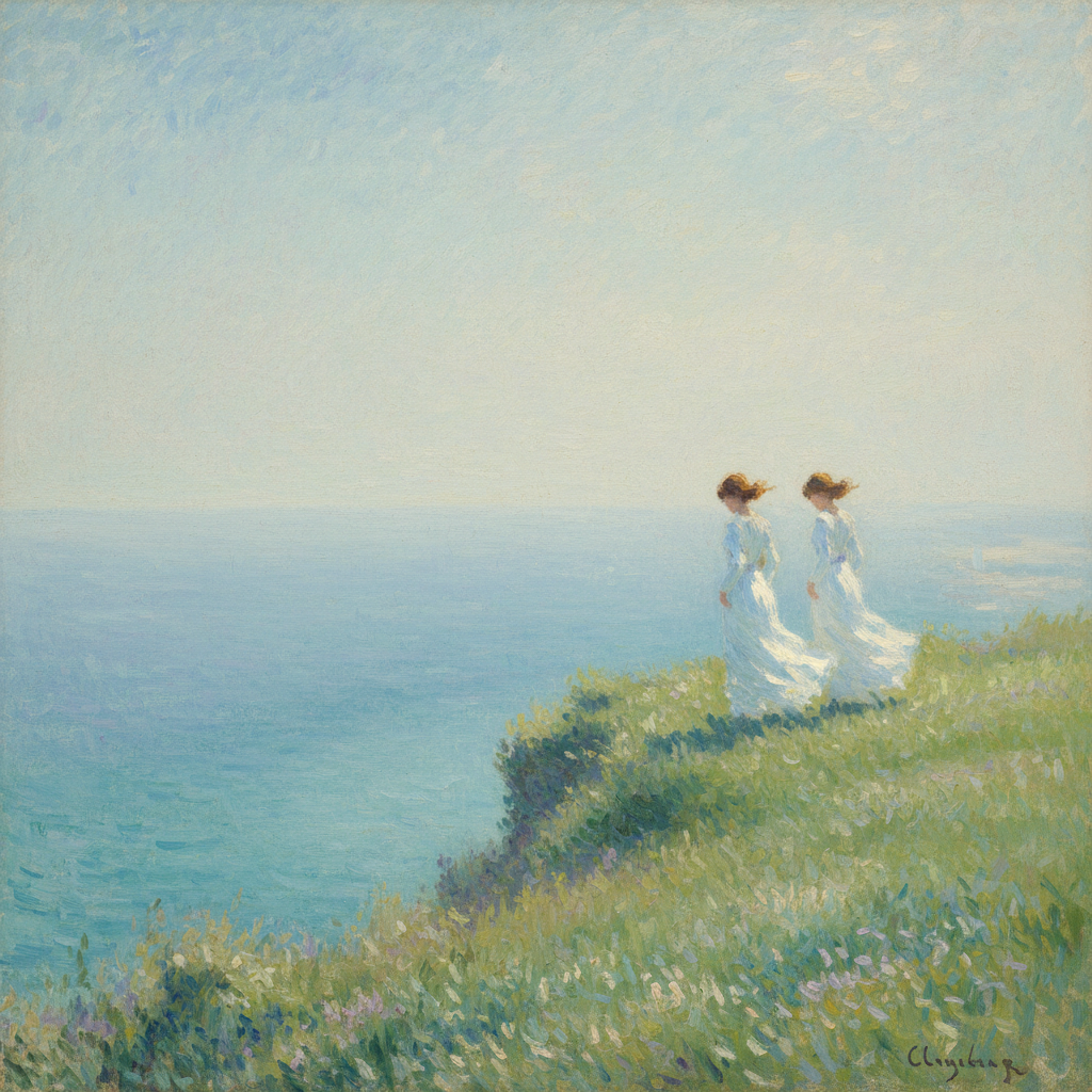 The Cliff Walk at Pourville — Claude Monet