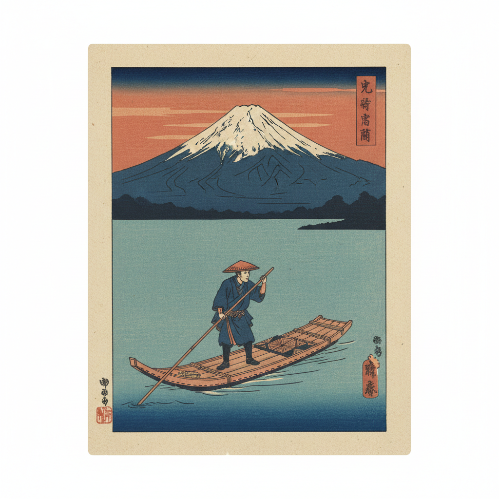The Tama River in Musashi Province — Katsushika Hokusai
