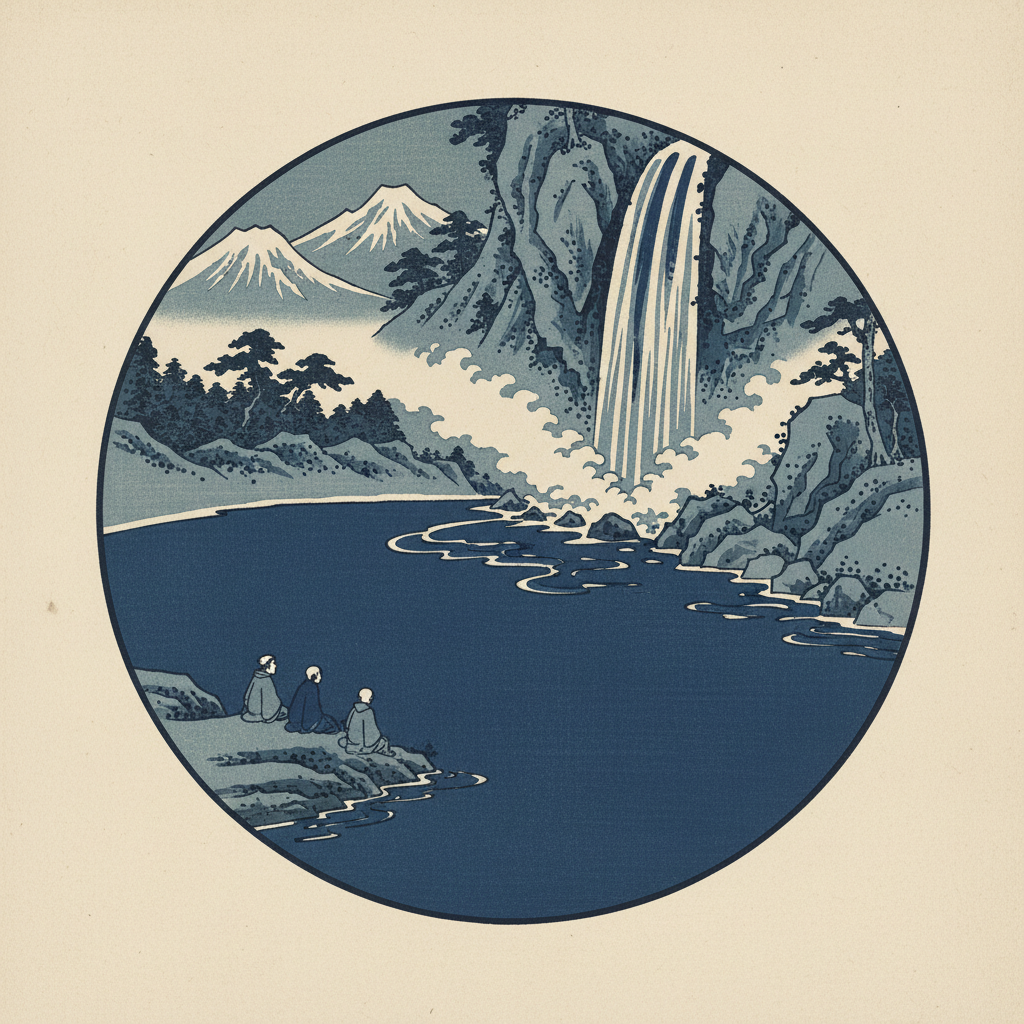 The Waterfall of Amida — Katsushika Hokusai