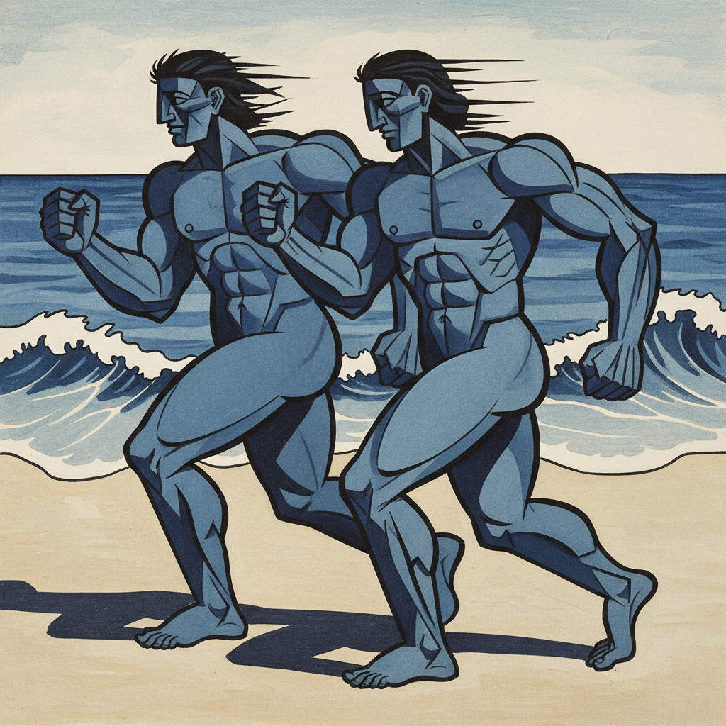 Two Women Running on the Beach — Pablo Picasso
