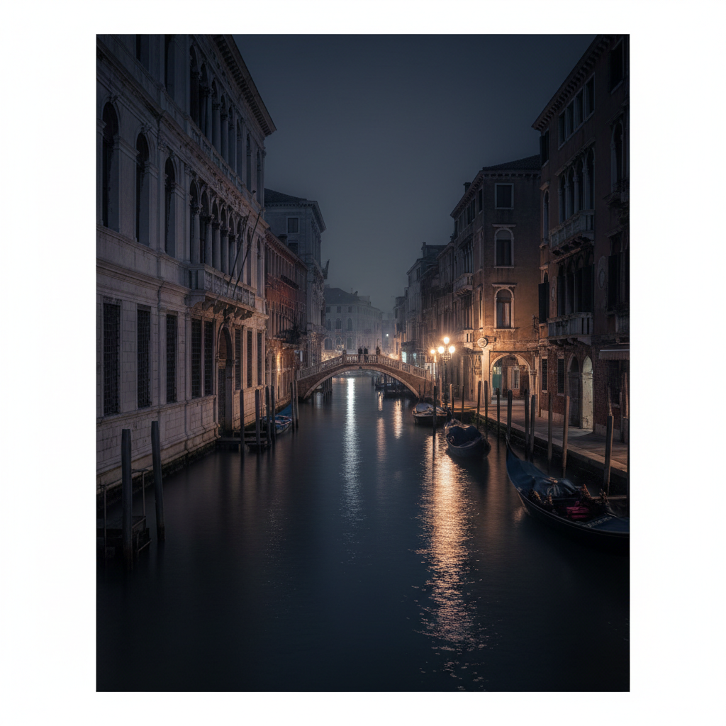 Venetian Midnight Canal