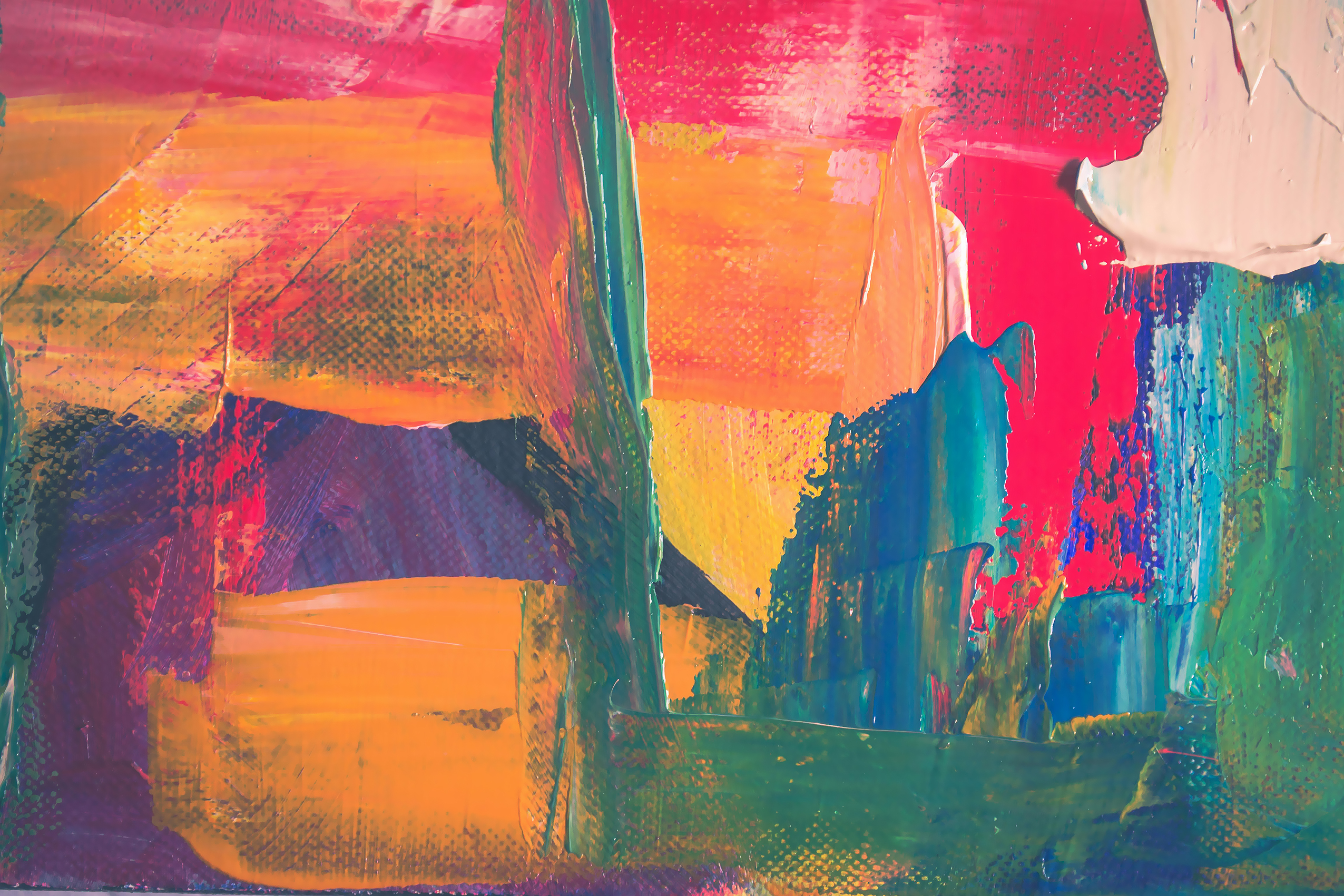 Vibrant Palette Knife Strokes