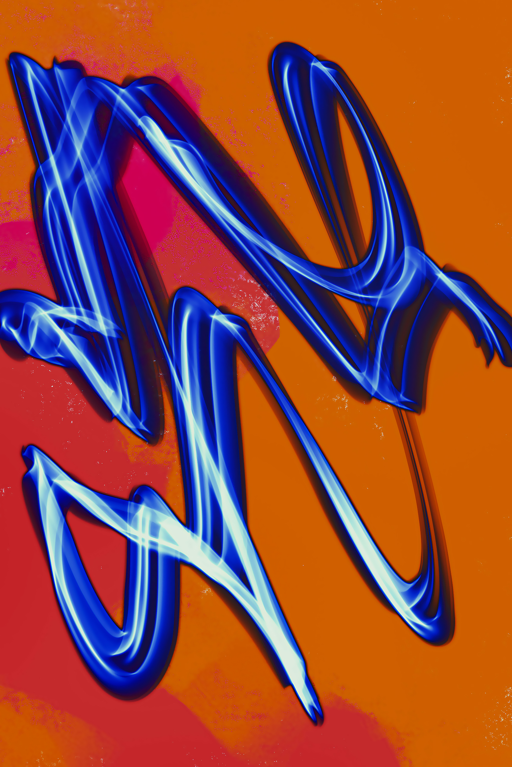 Vivid Blue Light Swirls