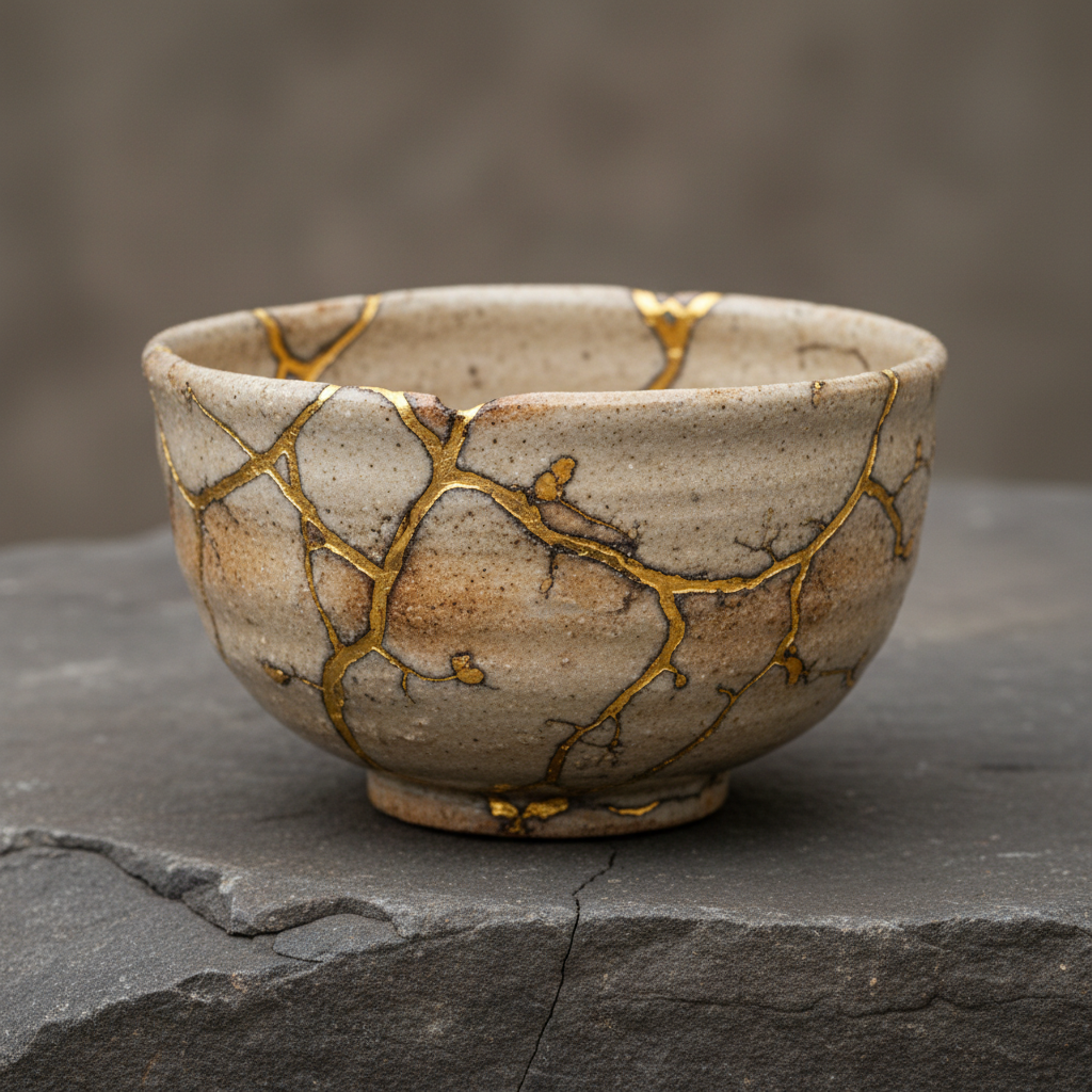 Wabi-Sabi Kintsugi Bowl