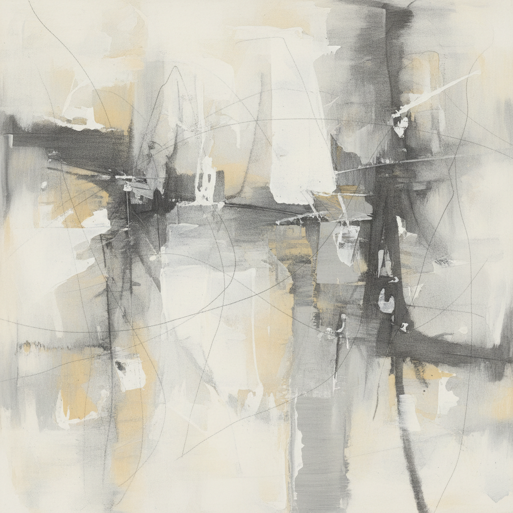 Whisper Lines — Subtle Abstract Line Art Print