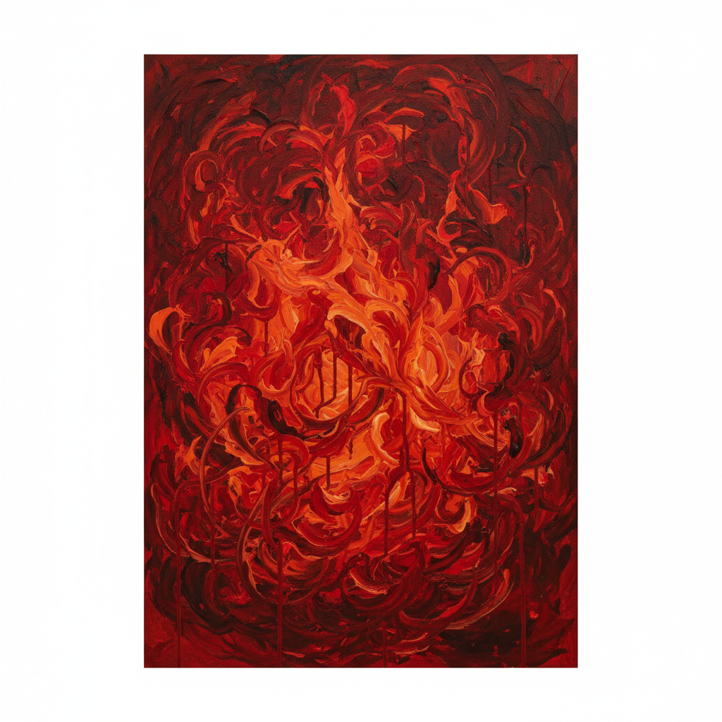 Wildfire — Bold Red Abstract Wall Art Canvas