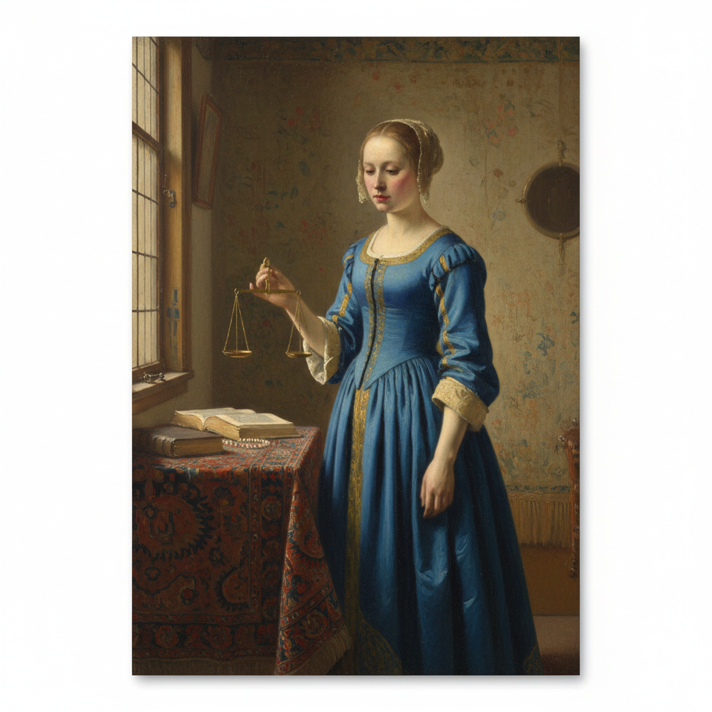 Woman Holding a Balance — Johannes Vermeer