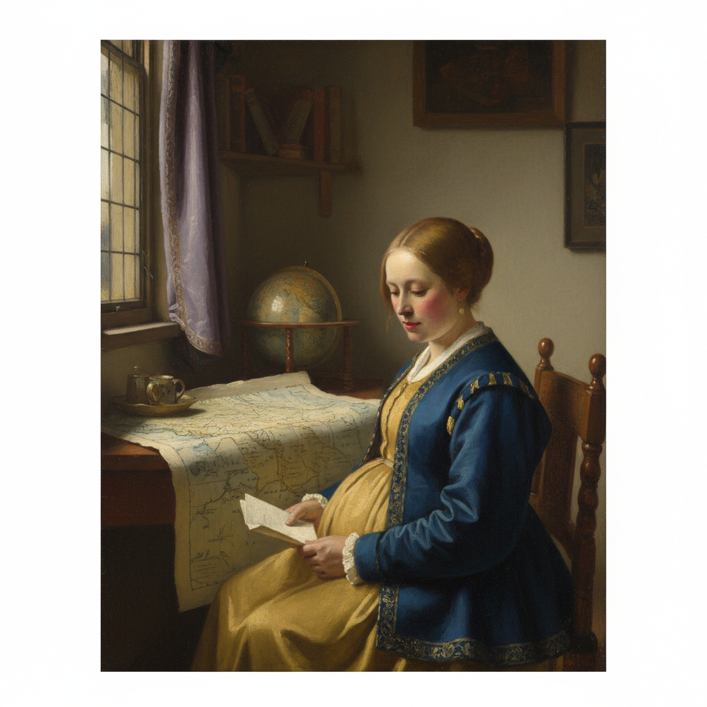 Woman in Blue Reading a Letter — Johannes Vermeer