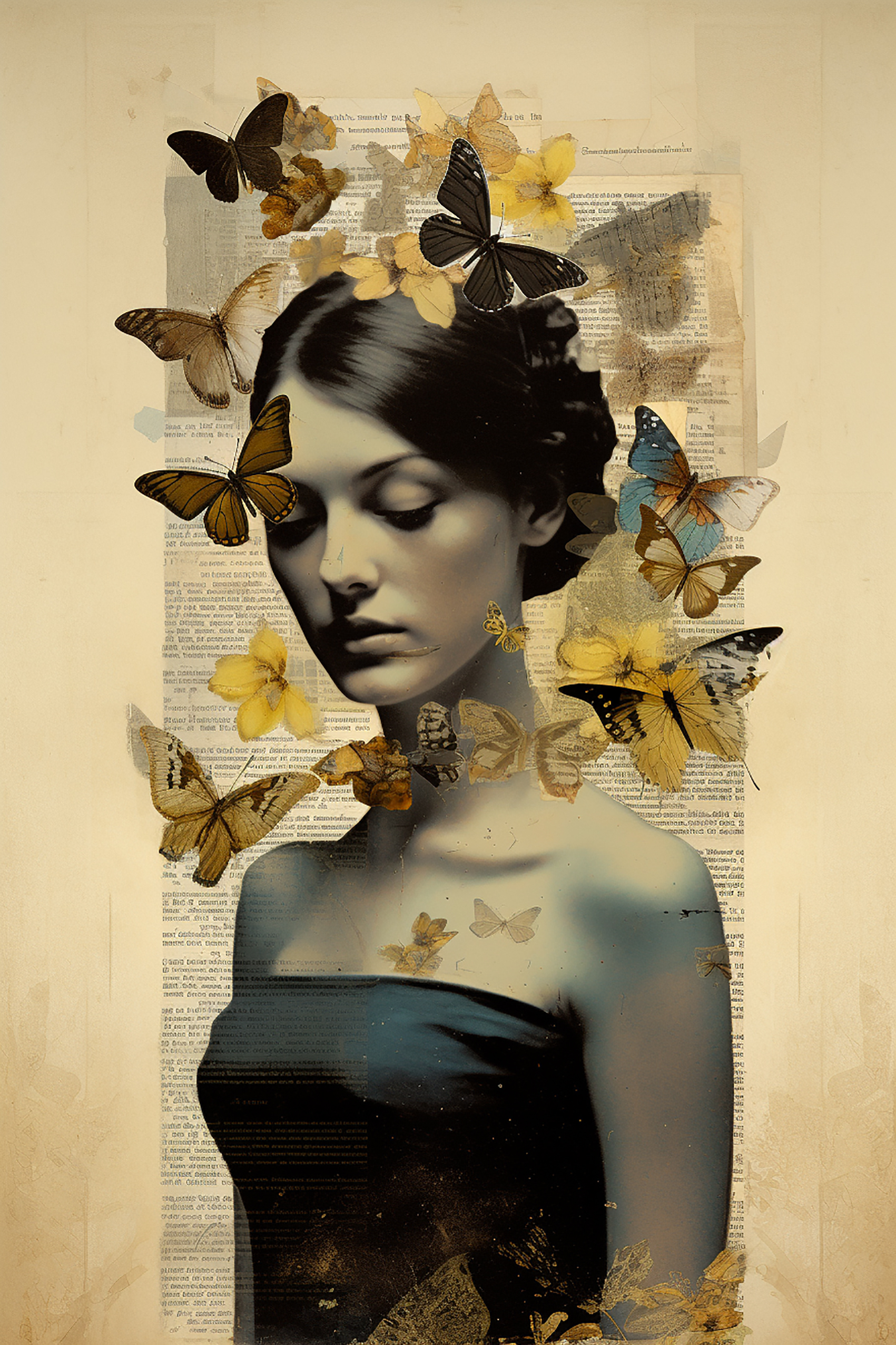 Woman with Butterfly Crown