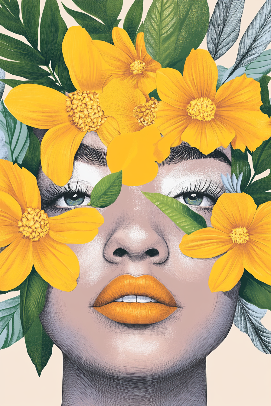 Yellow Floral Gaze
